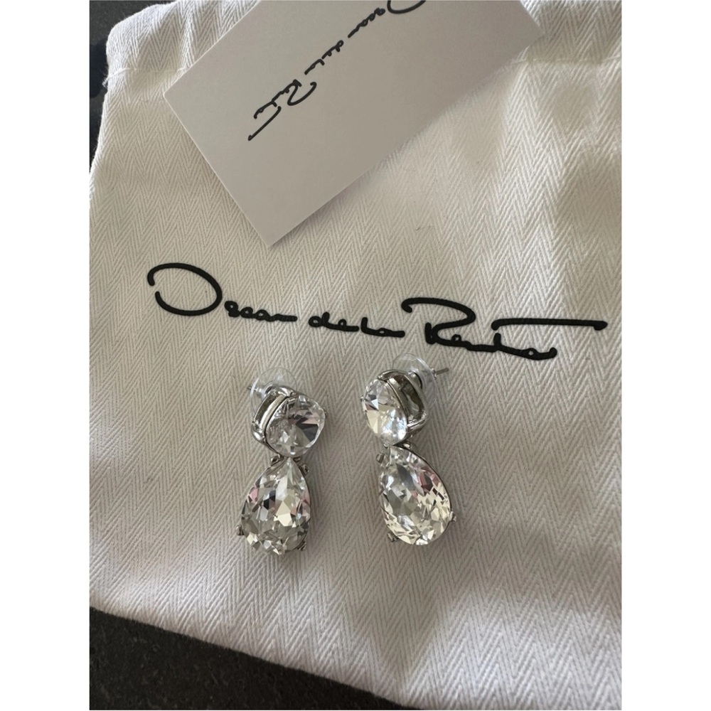 Oscar De La Renta Crystal Drop Earrings